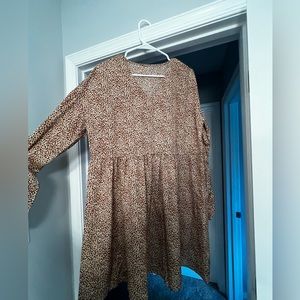 Long sleeve smock dress